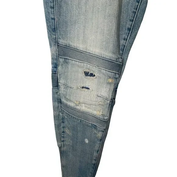 G-Star Raw Motac Deconstructed 3D High Rise Skinny Jean Light Wash Distressed 30 - Picture 9 of 16
